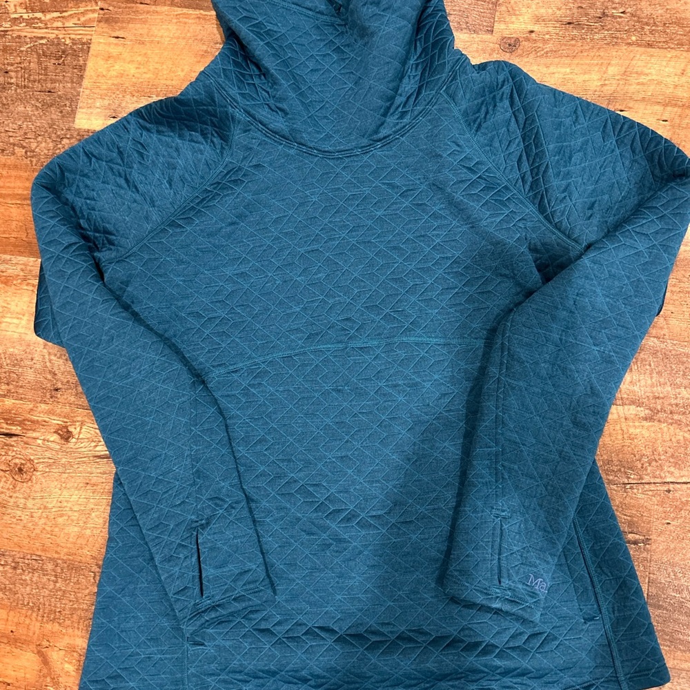 Marmot Blue Quilted Hoodie